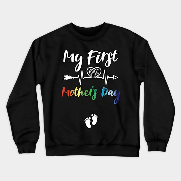 My First Mothers Day father day Crewneck Sweatshirt by Gaming champion